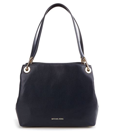 michael michael kors silver-tone raven large shoulder tote|Michael Kors raven large tote.